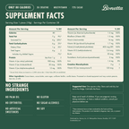 Back of the Bonetta pouch showing the nutrition panel