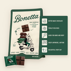 The Bonetta Dark pouch with its benefits listed
